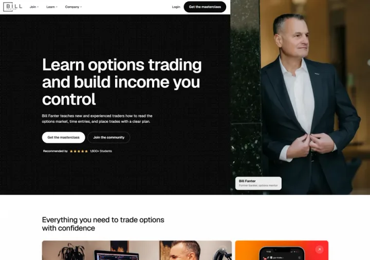 Bill Fanter website built by WRKS